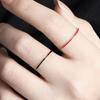 YIZIZAI Echter 925er Sterlingsilber Einfacher Dünner Emaille Roter Schwarzer Fingerringe Für Frauen Hochzeits Schmuck Geschenke
