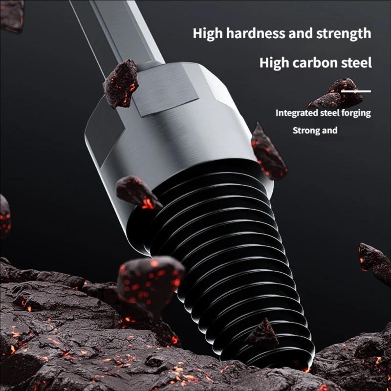 High Carbon Steel Broken Screw Extractor Hexagonal Shank Screw Removers Screw Removal Tool For Water Faucet Repair