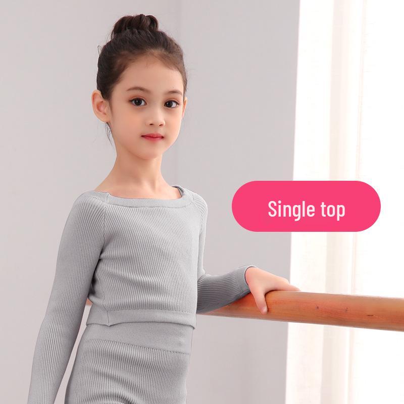 Girls' Long Sleeve Dance Cardigan Shawl - Ballet Practice Sweater for Autumn/Winter