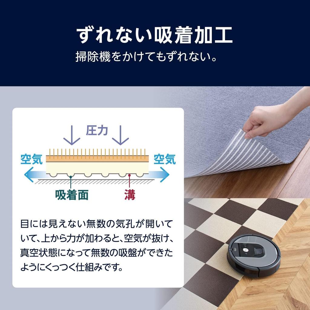 Pet-friendly, water-repellent, suction-resistant tile mats for 2 tatami mats (36 pieces), charcoal gray