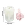 Silicone Crafts Mold Reusable Casting Epoxy Mold 3D Candle Making Easter Rabbit Silicone DIY 3D Handicrafts Resin Molds