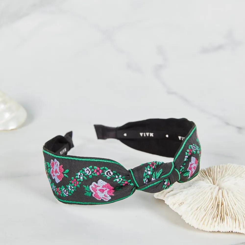 Lara Maia Pearl Flower Jacquard Hairband A Knot Type Green MAIAHB040 3306282