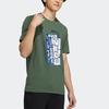 Adidas Neo Printed Sports Crew Neck T-Shirt Men Tops Green GS2582