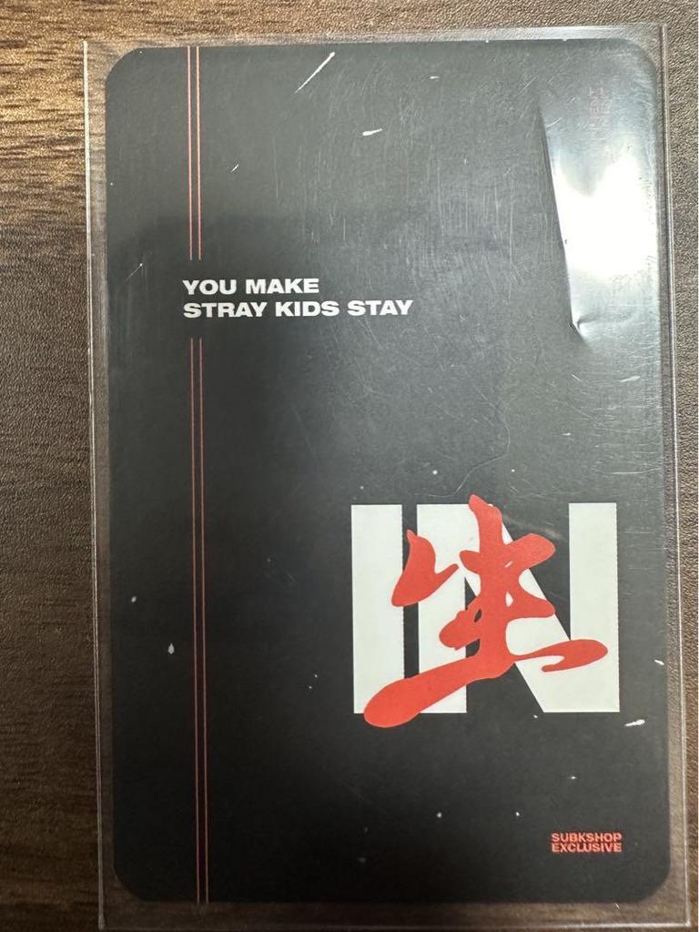 [USED] Stray Kids Sukiz Reno IN raw subk bonus trading card