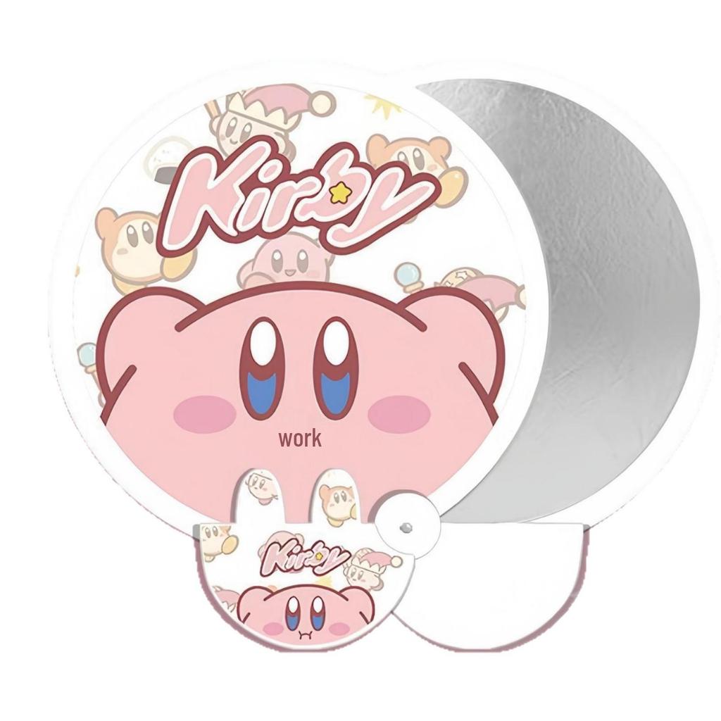 Cartoon Reflective Portable Folding Fan: Cute Mini Round Fan for Women, Students, and Children with Storage Bag