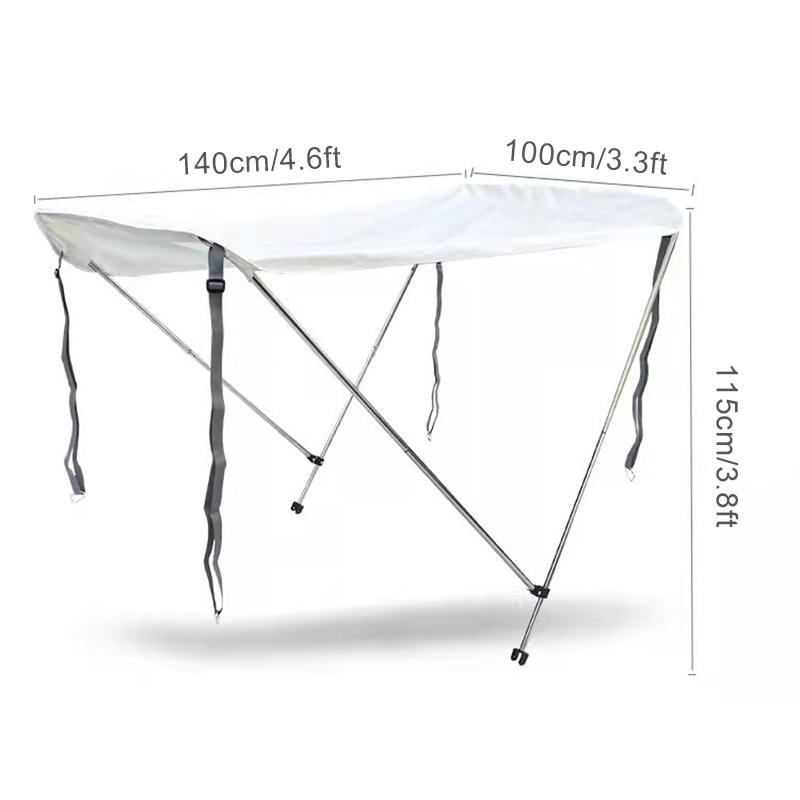 Bimini Top Cover Waterproof Anti-UV Kayak Boat Canopy Awning Sun Shade