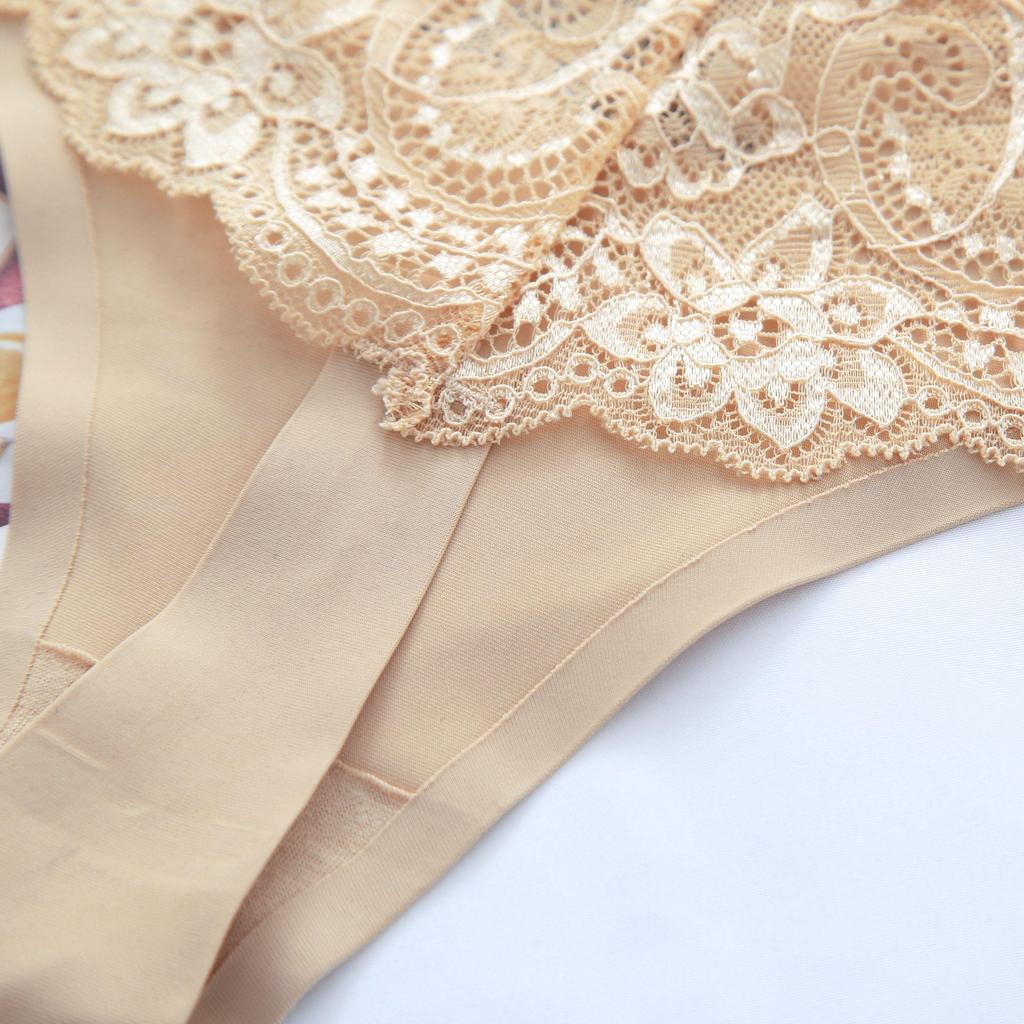 Damen Blumenhöschen aus ausgehöhlter Spitze, sexy Spitzenhöschen, Slips mit niedriger Taille, sexy Perspektive, intime Damenunterhose