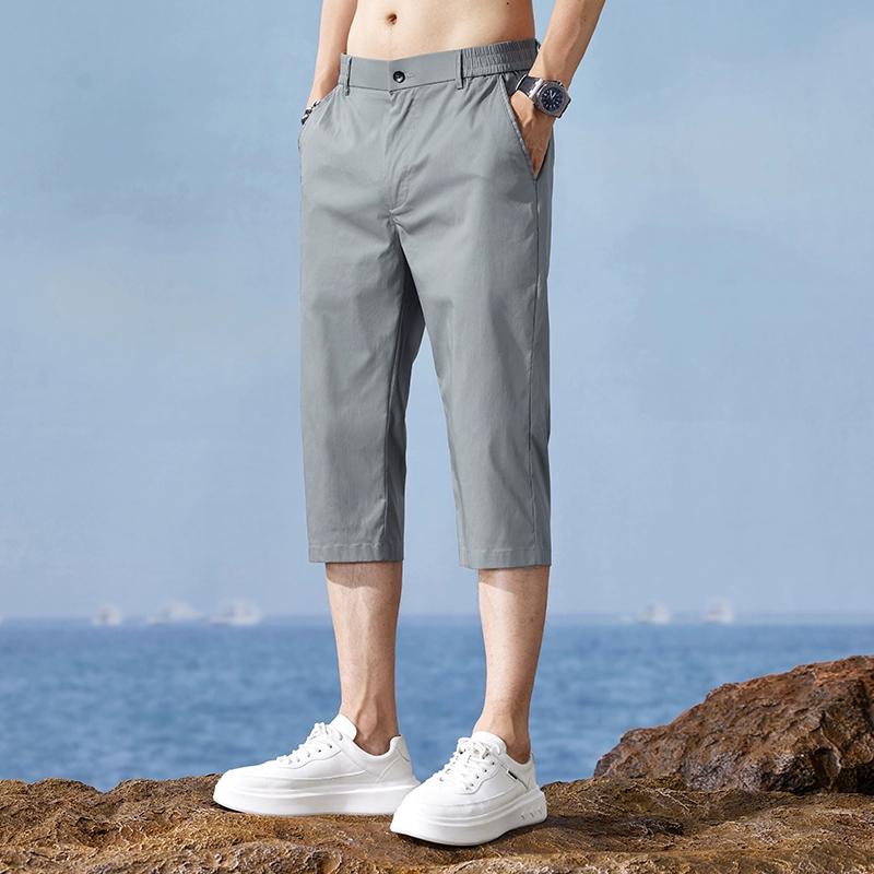 2024 Summer Men Shorts Men Cotton Calf-Length Pants Male Casual Joggers Workout Sporting Short Sweatpants Sportswear