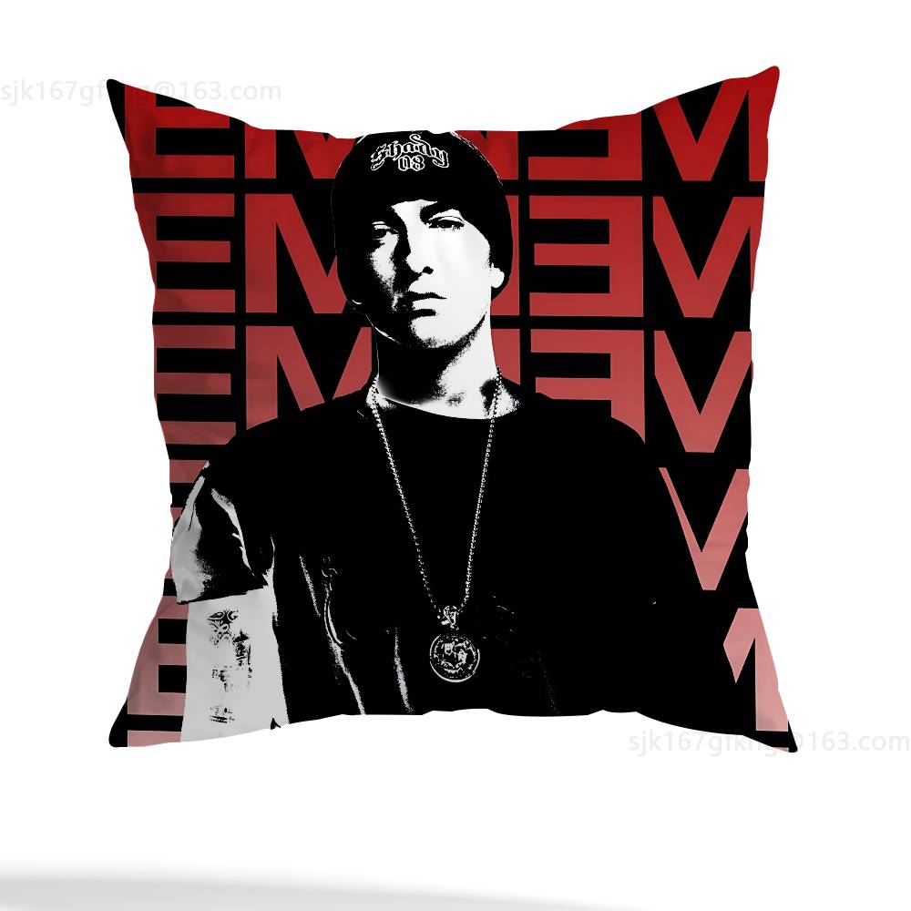 E-Eminem Music Pillow Case Pillow Case Living Room Sofa Cushion Cover Suitable For Home Bedroom Room Decoration