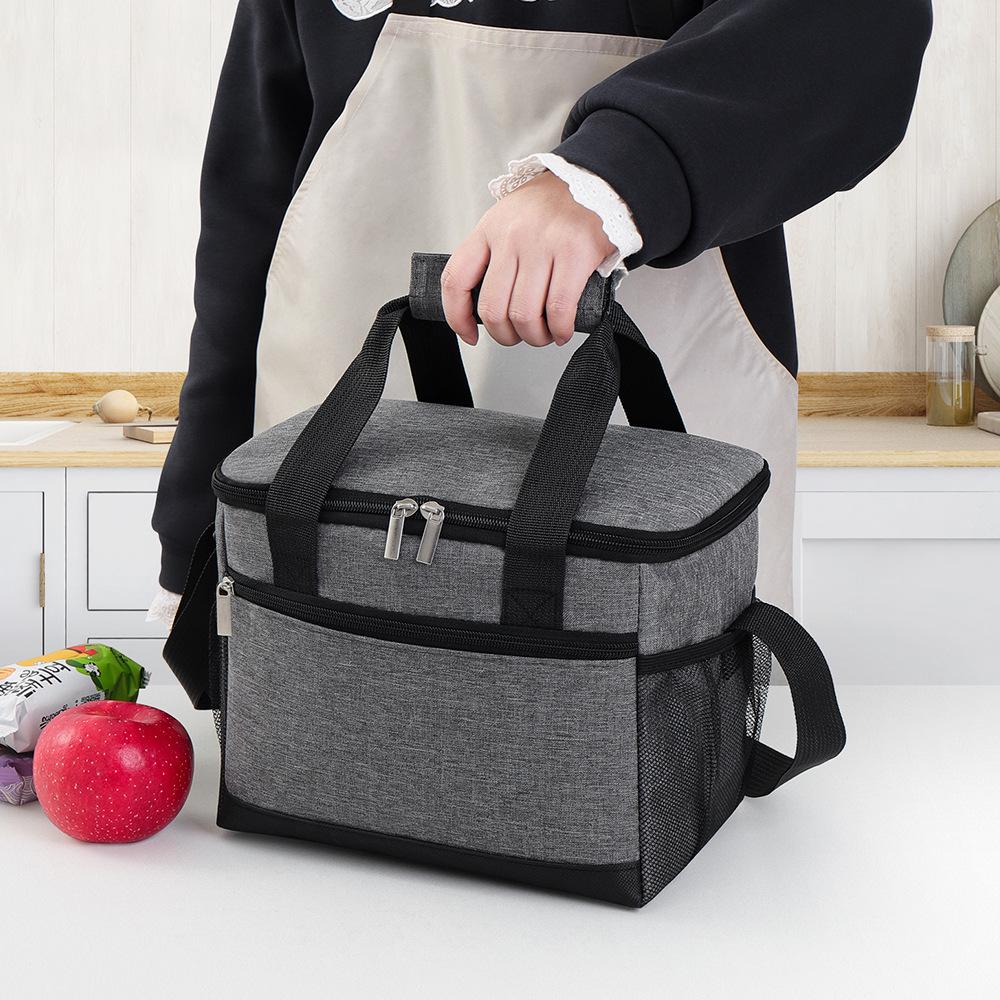 Large Capacity Insulated Oxford Cloth Lunch Bag for Outdoors