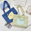 2 Casual Splicing Plaid Large-capacity Tote Bag New Niche Portable Shoulder Bag Class Bag
