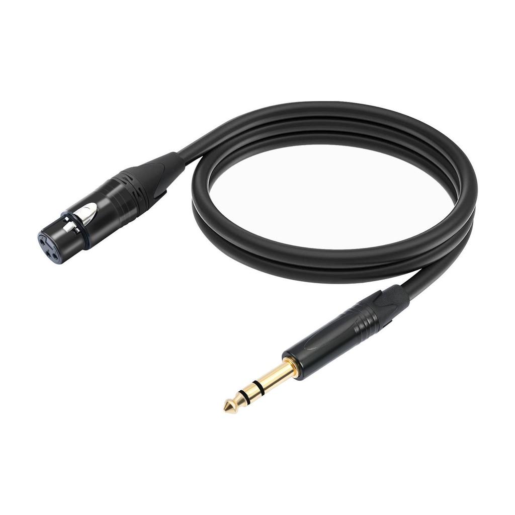 Hochwertiges 6,35-mm-Klinke auf XLR-Buchse, symmetrisches Mikrofonkabel