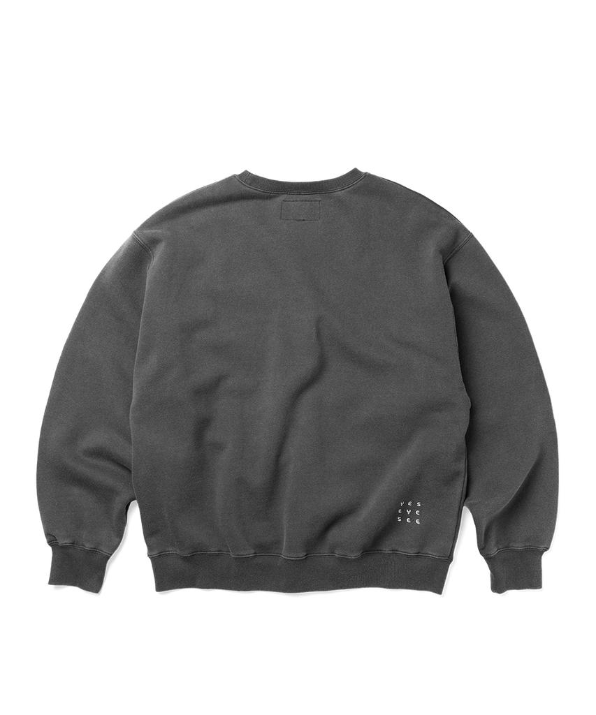 YESEYESEE Y.E.S Oval Logo Sweatshirt Charcoal