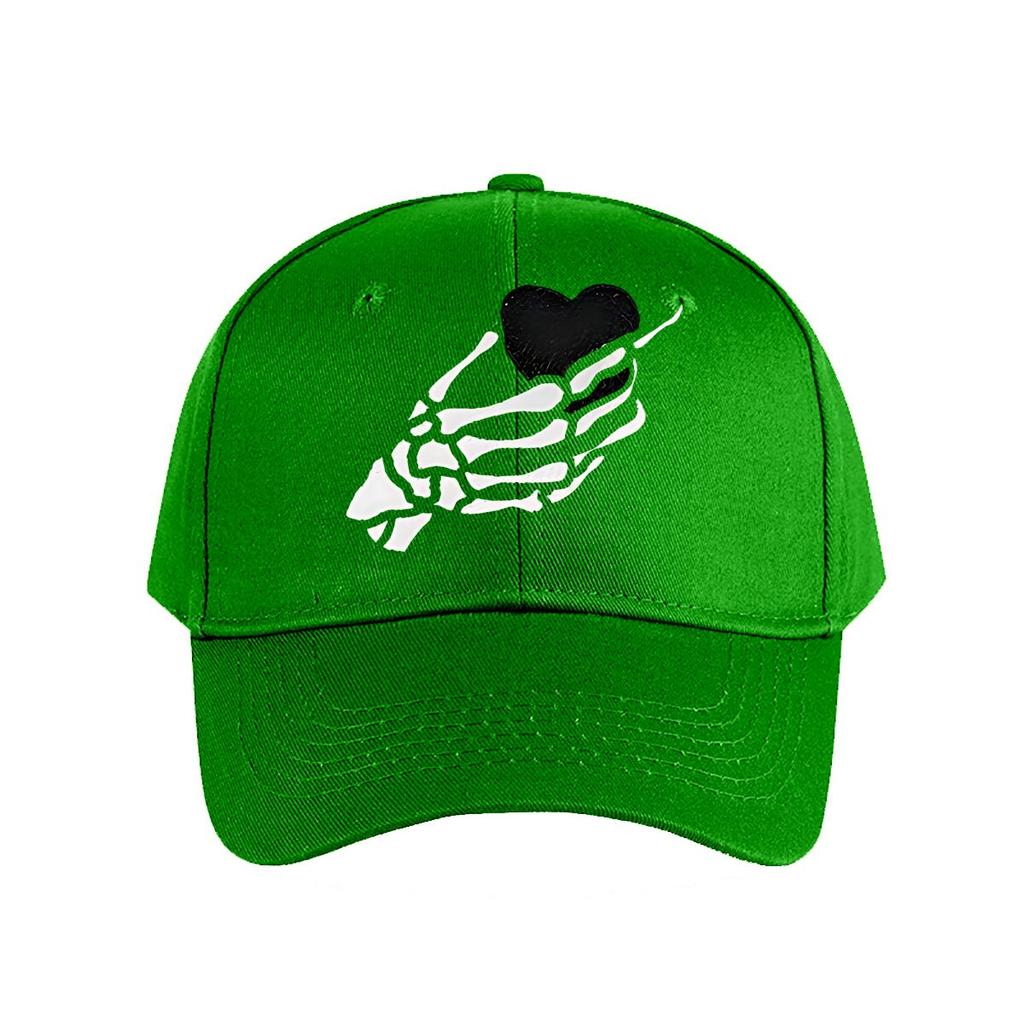 Metal Skeleton Hand Heart Wall Decor Baseball Cap Fashion Unisex Sunhat Womens Outdoor Sports Snapback Cap