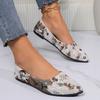 2025 Ethnic Style Printing Shoes Women's New Spring Soft-soled Single Shoes Women's Flat-soled Large Size 35-42
