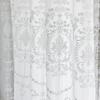 1 PC Haftowana biała tiulowa zasłona Popularna elegancka europejska seria Nuan