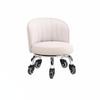 Low Rolling Stool Multifunctional Round Caster Stool Small Decorative Chair on Wheels Easy to Install High-Density Sponge