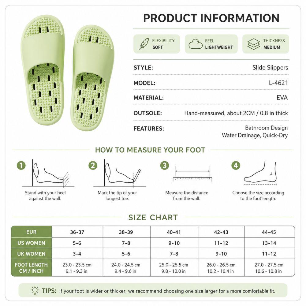 Anti-odor Bathroom Massage Slippers Acupressure Home Sandals New Women Slippers  Indoor Outdoor