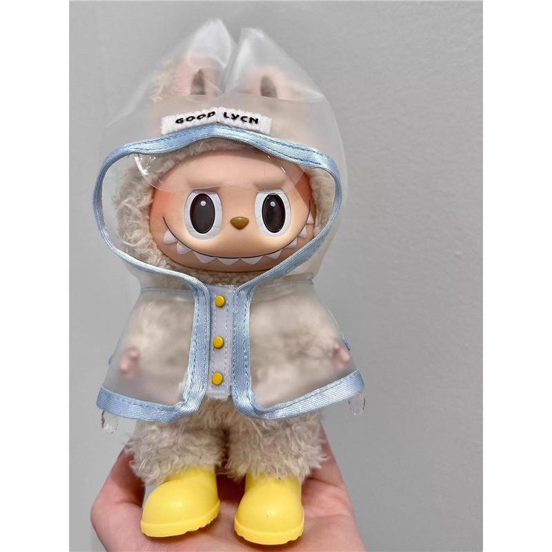 Baby Clothes Raincoat Clothes Sit Party Macaron Vinyl Doll Pendant Blind Box Baby Clothes New