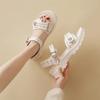 Platform Women's Sandals Korea Casual Ladies Shoes 2024 Trending Luxury Sandal Original High Quality Footwear Comfort Or On Sale