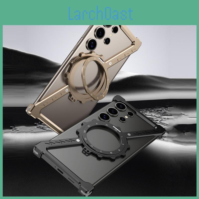 Rahmenlose Aluminium-Z-Legierung Magnetische Halterung Handyhülle Für Samsung S25 S24 Ultra S23 Ultra S22 Ultra Stoßfest Für Magsafe Hülle