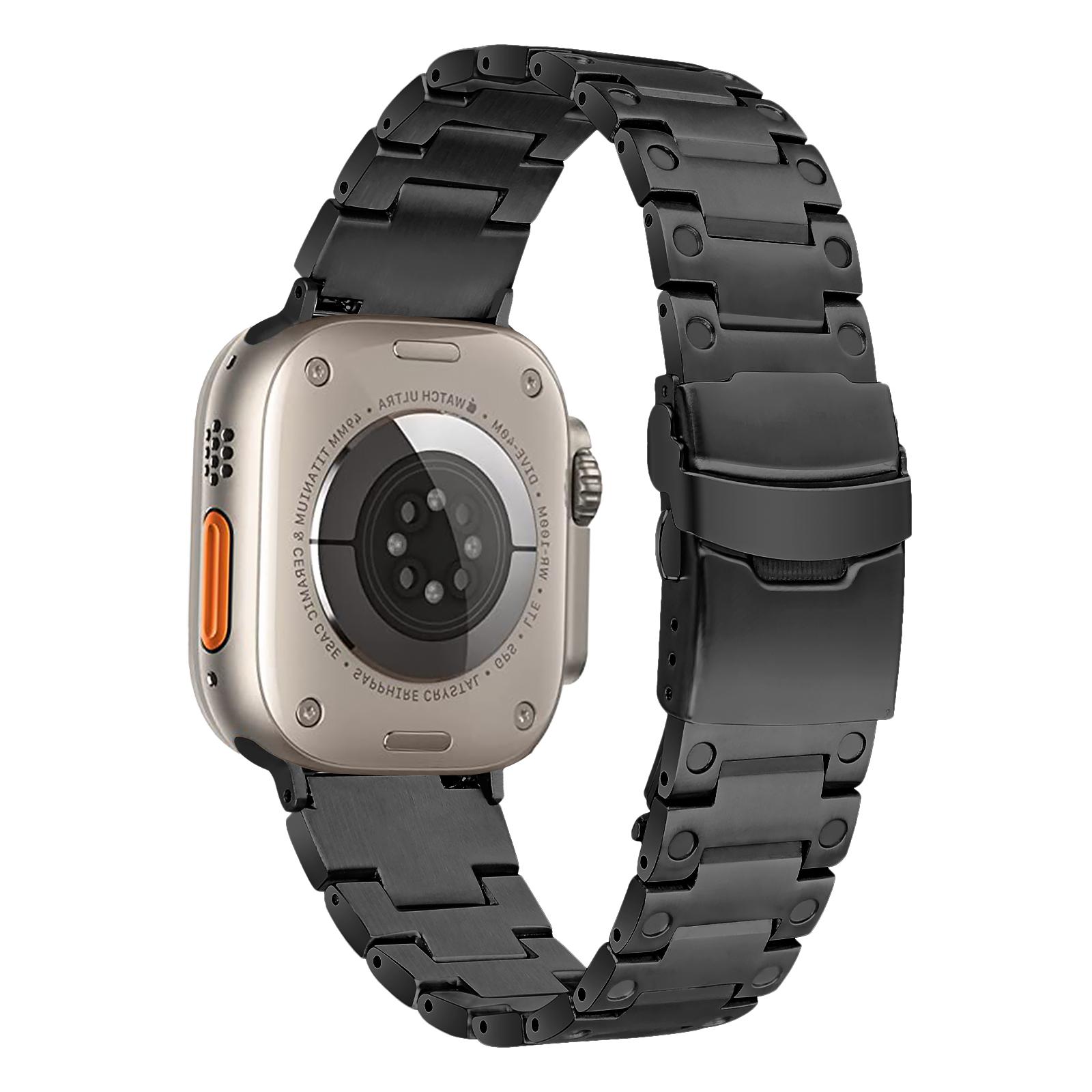 

Watch Strap for Apple Watch Series 10 42mm/9 8 7 41mm/SE (2023) SE (2022) SE 6 5 4 40mm/3 2 1 38mm Stainless Steel Watch Band Black