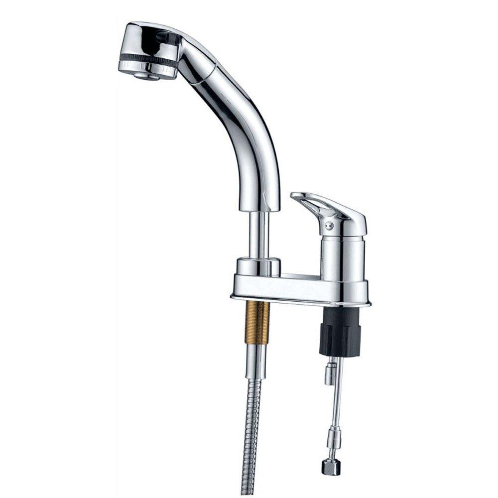 Bathroom sink mixer shower deck mounted single stream and shower mounting hole diameter KFPOY004 faucet, tap, faucet, (2 holes), lever, pull-out hose,