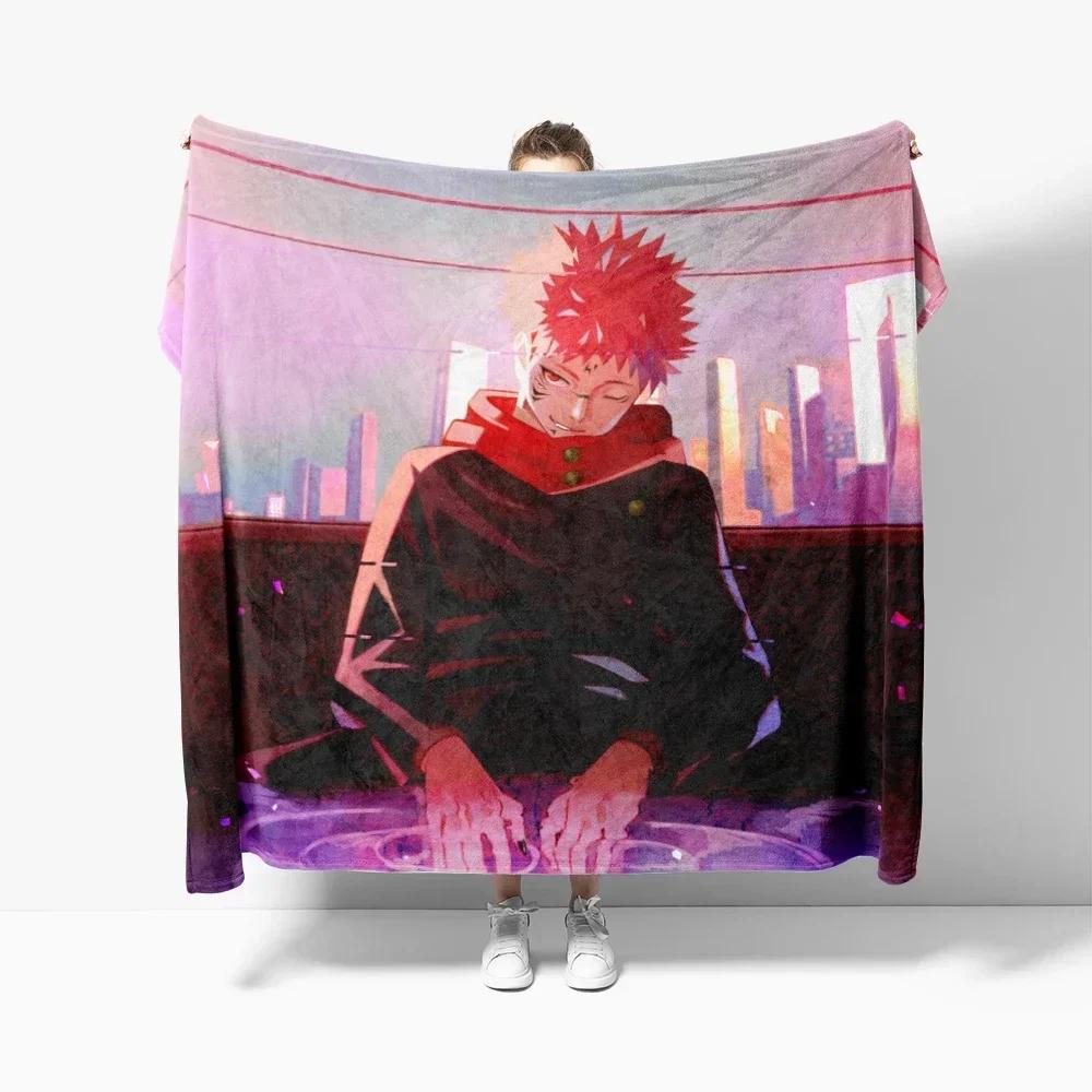 Anime Spell Fighting Back Soft Flannel Blanket Breathable Warm Bedding & Travel Blanket Sofa Blanket Bed Blanket Customizable