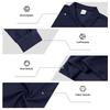New Men's Solid-Colour Relaxed-Fit Casual Polo Shirt Long-Sleeved Button-Down Collar Jacquard Textured Sweatshirt