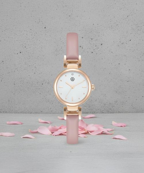 [Volkswagen Watch] Volkswagen Watch Rose Gold Case Pale Pink Band Watch 1: +