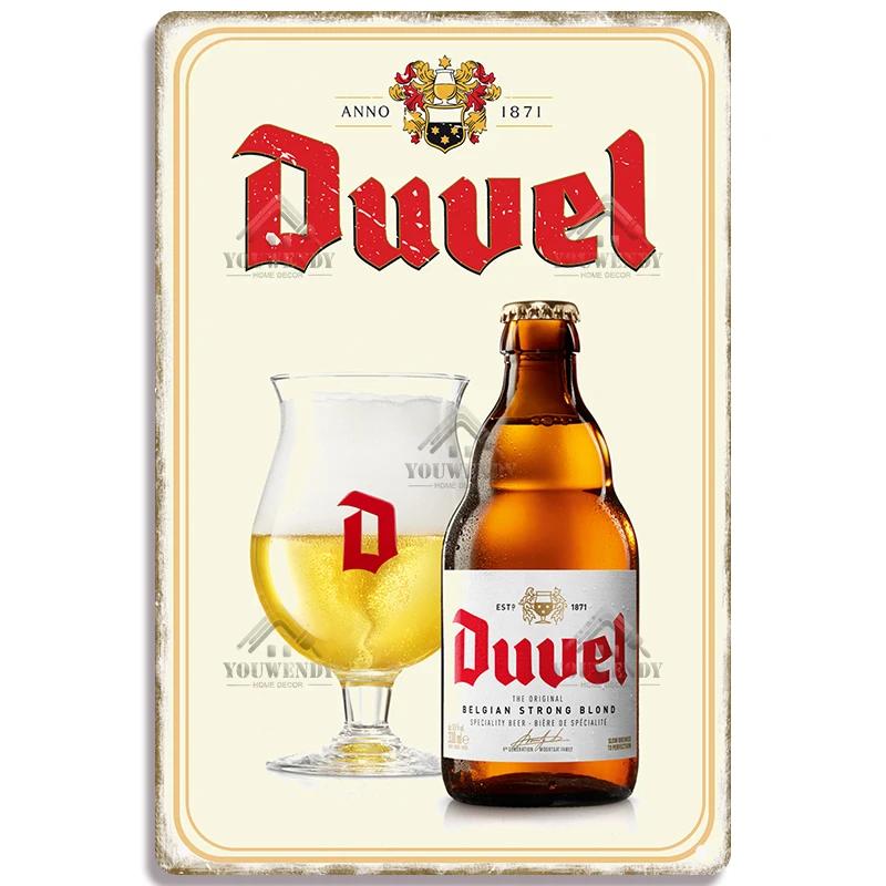 Metal Tin Sign Poster for Pub Bar Man Cave Club Wall Decoration Vintage Belgium Beer Brand Decorative Plaque Xcm