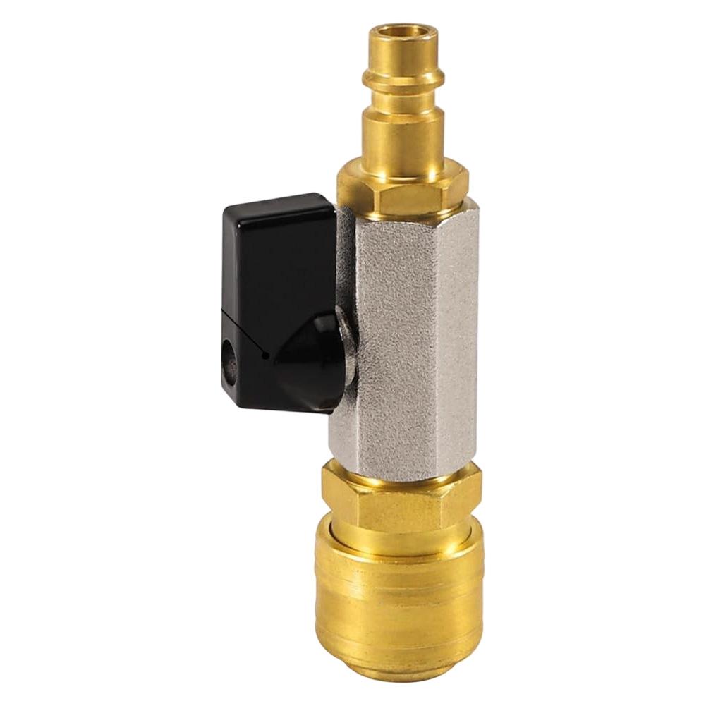 14 Air Compressor Air Hose Connector with Brass 1 Quarter Inch Ball Valve and Quick Release Coupling Including 5 Meter PTFE Tape