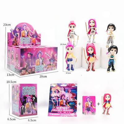 Anime KPop Demon Hunters Doll Vinyl Toy Rumi Mira Zoi Character Vinyl Mask Blind Box Ornament Toy Christmas Gift