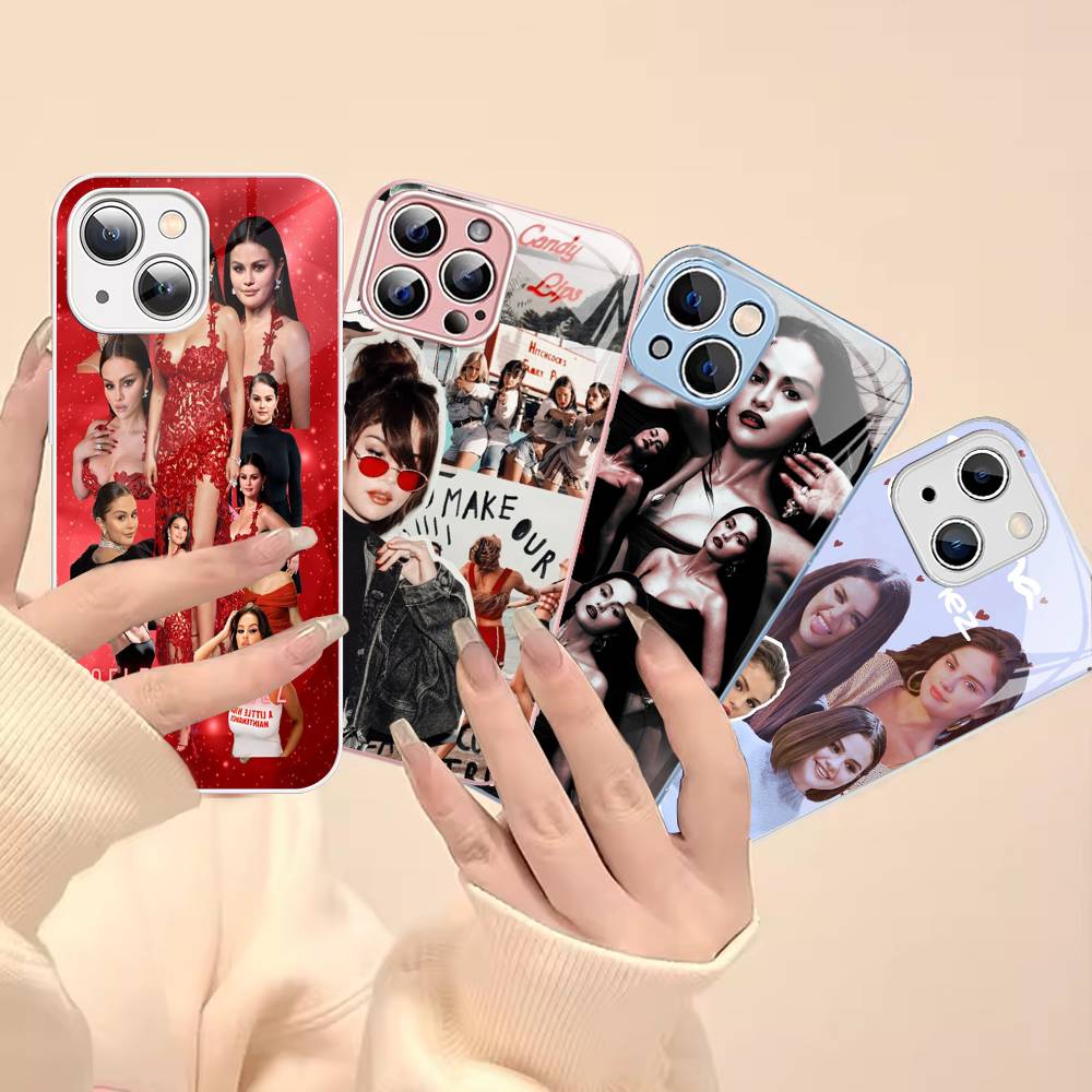 Singer Selena Gomez Tempered Glass For Iphone 14 13 12 11 Pro Mini XS MAX 14Plus X XS XR Fundas