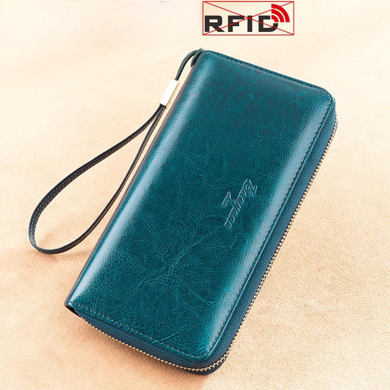 Women's RFID Anti-Theft Long Wallet - Clutch Purse, Coin Pouch & Card Holder