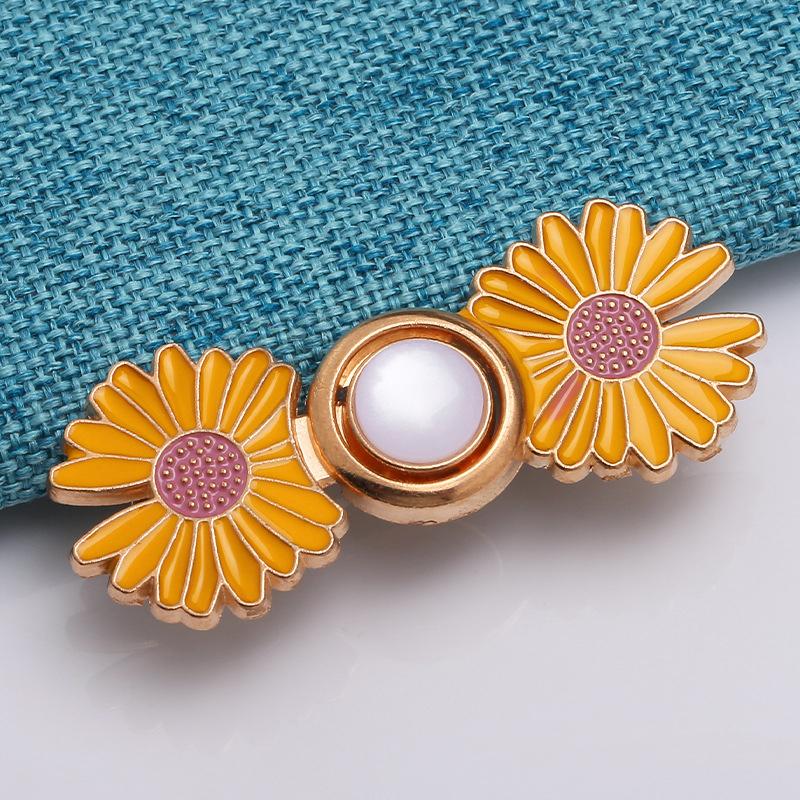 

Съемная утяжка для брюк с жемчужным цветком, пряжки для талии без шитья для свободных джинсов, мгновенная посадка по фигуре, пуговицы, булавки, утяжка для брюк