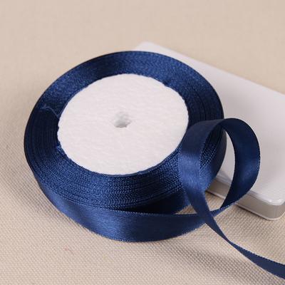 22meter/roll Navy Blue Polyester Satin Ribbon Chrismas Wedding Party Prom Decoration Cake Wrap Ribbons DIY Hair Accessories Bow