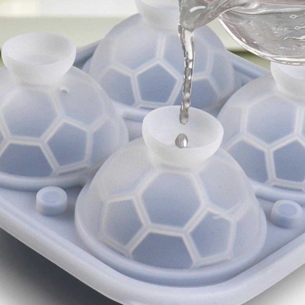 Non-stick Ice Ball Mold Silicone Football Ice Cubes Mold Multi-functional Ice Block Mold Bar