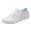 2024 Women's White Soft Leather Casual Sneakers: Spring & Autumn Fashion, Comfortable Soft Sole