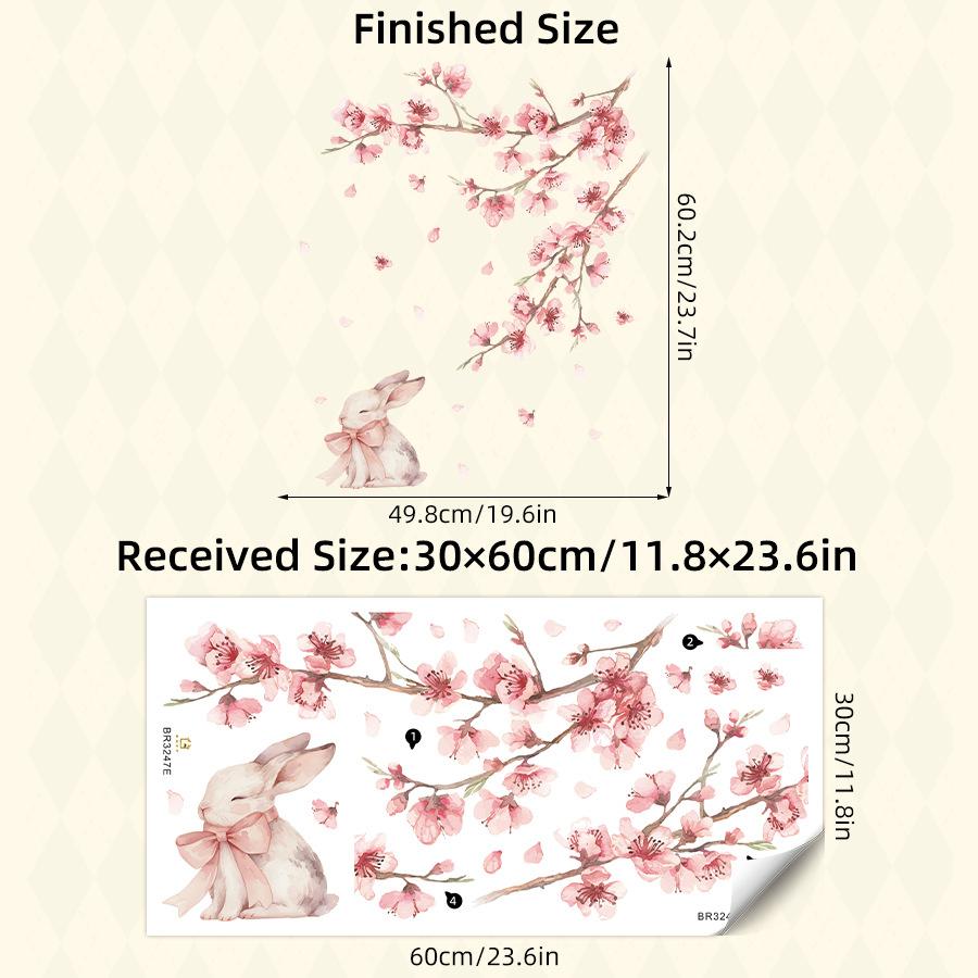 1Pc Watercolor Cartoon Cute Cat on Tree Branch Wall Stickers for Kids Room Decoration Wall Decals Bedroom Decoration Home Decor
