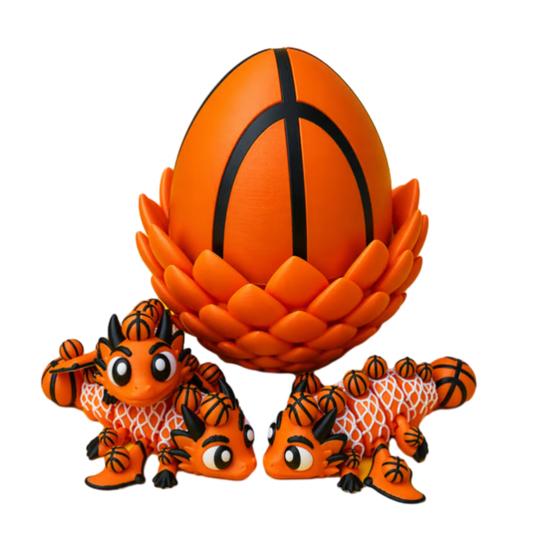 

Sports Ball Dragon Egg Toy with Articulated Dragon Inside 3D Printed Baseball Football Basketball Volleyball Bowling Egg Dragon Fidget Toy C