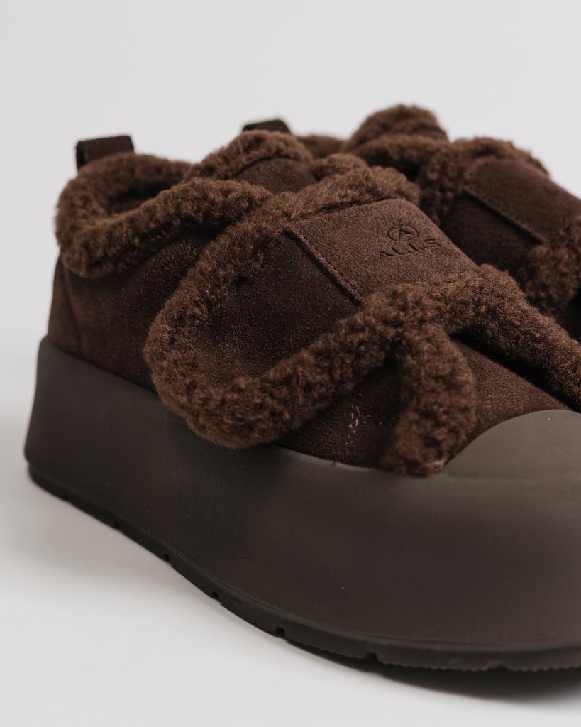 Velcro Boots Allsy 5023 36 Brown Suede Wool