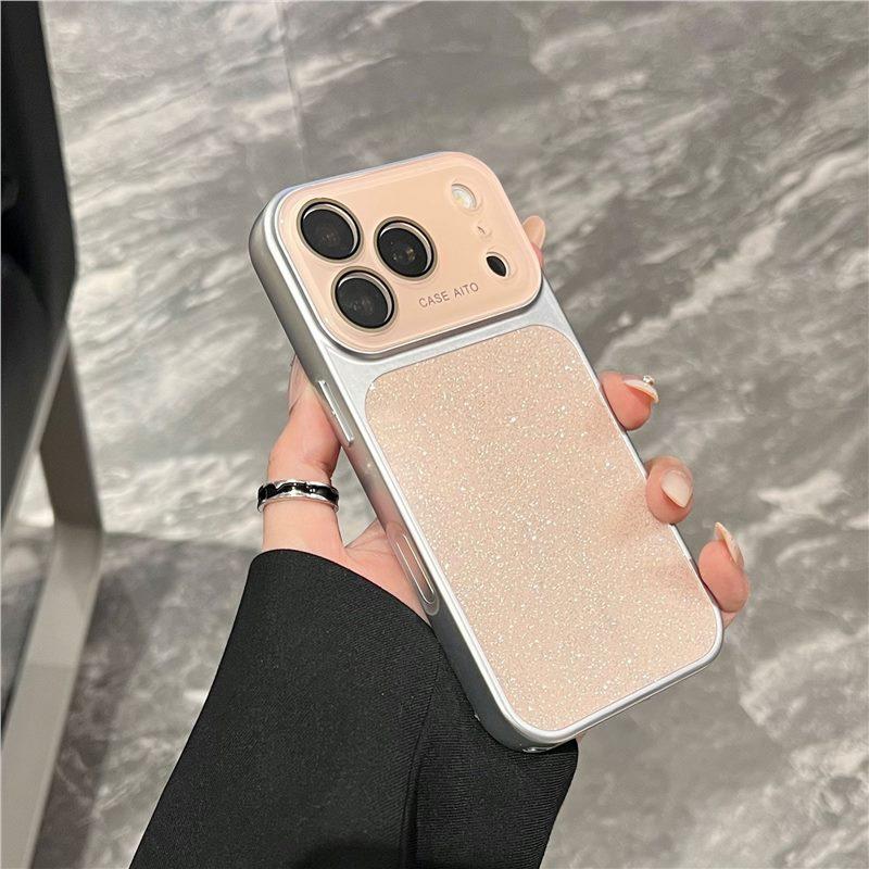 Applicable iPhone17Pro max mobile phone case large window starry sky glitter gradual change Apple 16 anti-drop protective case
