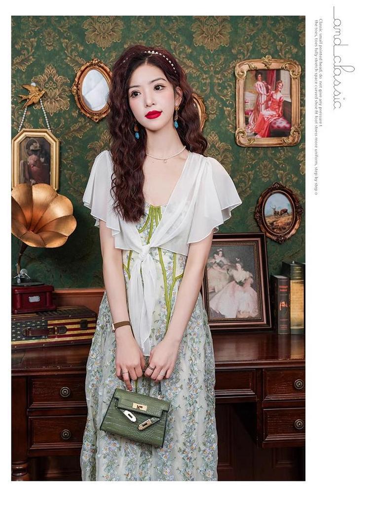 Women's Chiffon Summer Shawl Jacket - Super Light Short Sleeve Cardigan