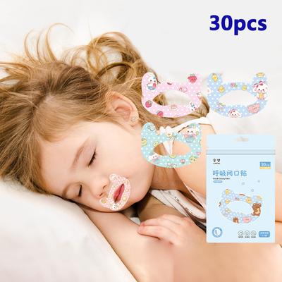 30ks/krabice Nálepky na korekci úst Nálepky proti chrápání pro děti Noční spánek Náplast na zlepšení dýchání v nose