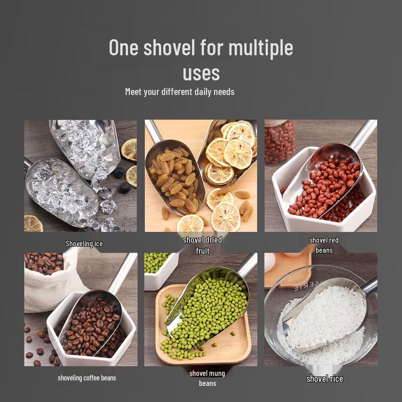 ZISIZ Stainless Steel Ice and Rice Scoop Set