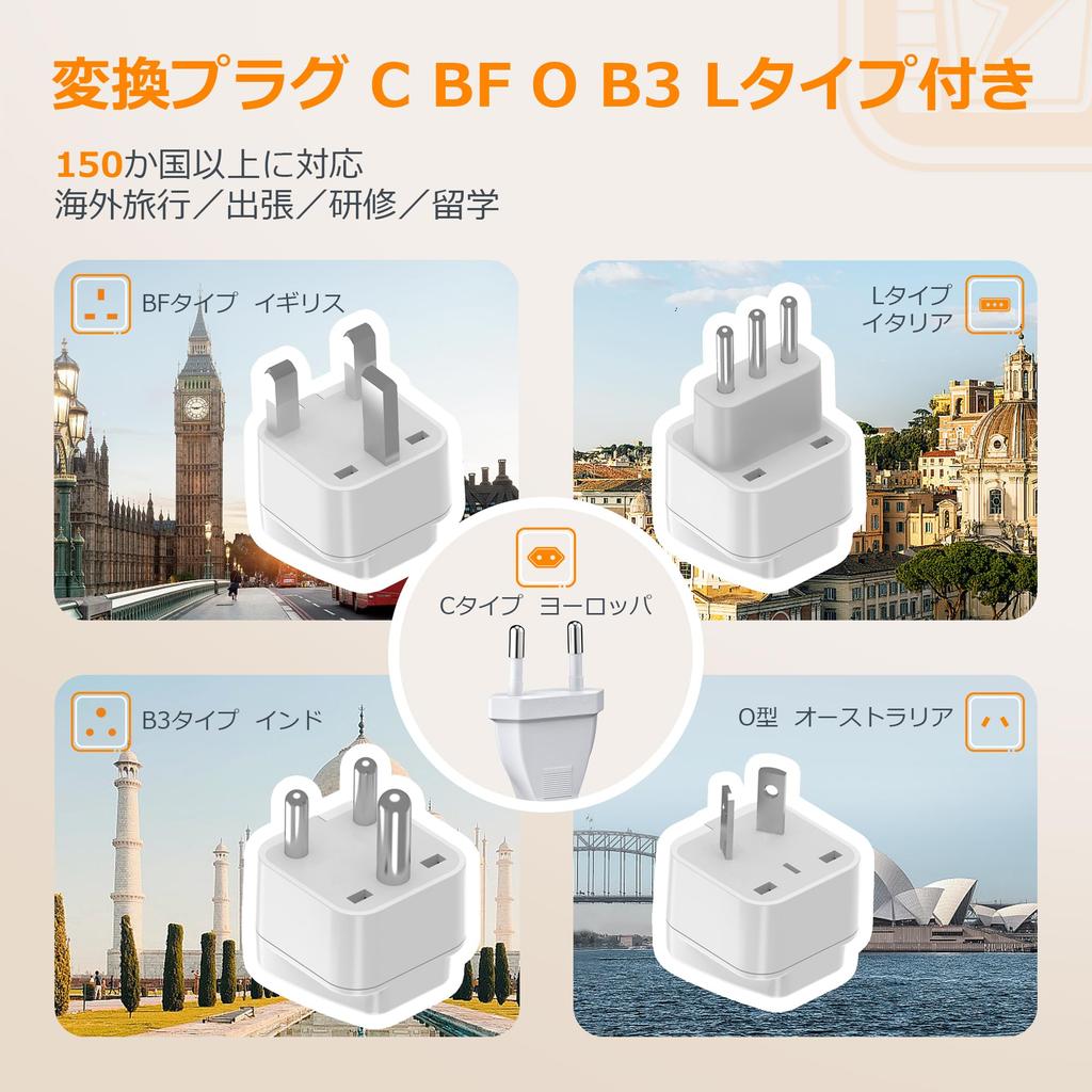 TESSAN 600W Pure Sine Wave Transformer for International 220V to 100V Converter with Type Extension QC30W Fast Compatible with and India Travel,