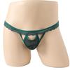 Men'S Sexy Low Rise T-Back Thong G-String Hollow Out Bulge Pouch Panties Lace Trim Belt Sissy Lingerie Naughty Male Nightwear