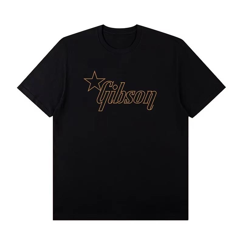 S5XL Asian Size Collection Gibson Les Paul Shortsleeved Tshirt Rock Band Costume Summer Clothin Fashion Tops Graphic T Shirts