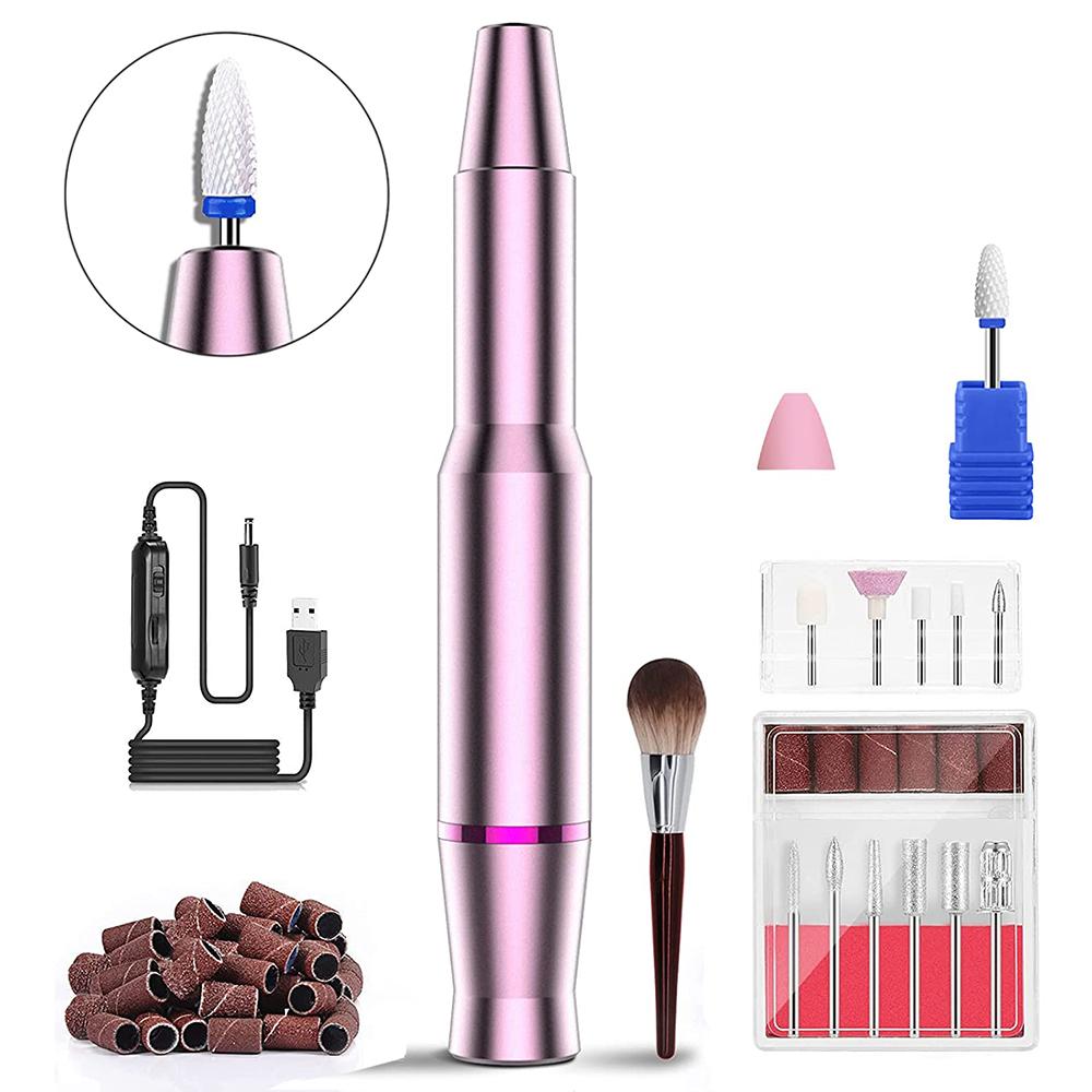 Electric Nail Drill Machine Professional Manicure Set With Nails Drill Bits Nail File Gel Polish Remover Pedicure And Nail Tools